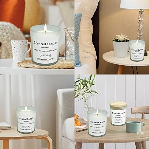 Conjunto de presentes de velas de aromaterapia com aromaterapia: 2pack lavanda laranja jar de soja
