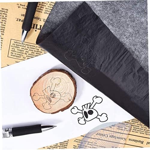 Papel de rastreamento preto de papel de carbono Gcroet papel de transferência de cópia preta para tela de madeira A4 100pcs papel de carbono, papel de rastreamento preto, papel de grafite preto, papel de cópia, papel de transferência