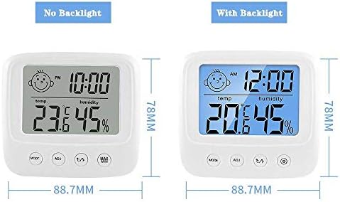Renslat Termômetro digital Digital LCD INEROIROIROIRA Conveniente Sensor de temperatura Medidor de umidade