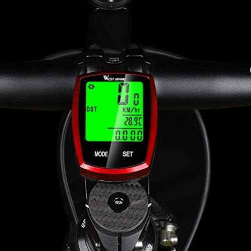 ABAODAM Bicycle Computer Wired LED Taxa digital Ciclismo odômetro à prova d'água Stopwatch Speedwatch Bike Bike Parte e acessórios