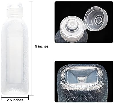 Garrafa de aperto de plástico chenshuo, garrafa de aperto de condimento transparente, com válvula de silicone tampa não retornada, adequada para óleo, mel, molho de churrasco e condimentos, garrafa de aperto anti -deslizamento de 18 oz, 4 peças