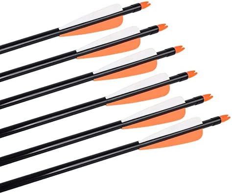 8075 Fibra de vidro de fibra de fibra de arco e flecha Target Practice Arrows 28/30 polegadas com dicas removíveis para composto e recurso arco 6 ou 12pcs/pacote