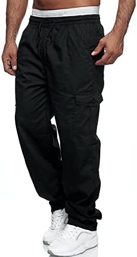 Calças de carga para homens Slim Fit Casual Work Pants Outdoor Tactical Tactical Halking Joggers