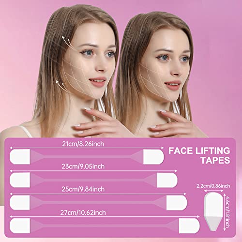 Fitas de elevador de rosto, adesivos de elevação facial ultrafinos e transparentes, atualização de adesão
