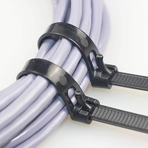 Helonge reutilizável gravatas, 100 pcs variados de fixação de cabo de fixação 6 8 10 12 Quatro comprimentos de nylon pesado nylon travamento auto -travamento laços de arame