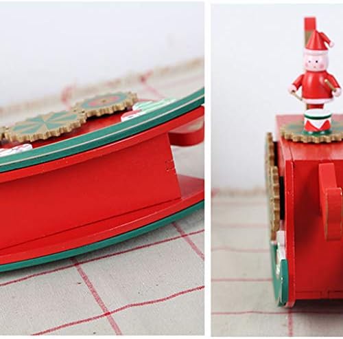 Zlbyb Hand mosca de madeira balanço de cavalo caixa de música de natal mesa de natal decoração decorações de natal decorações crianças presentes