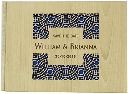 Darling Souvenir Handmade Wood Graved Bride & Groom ASSIVERSO LIVRO DO VOVOS PROVISÕES Custom Livro de convidados