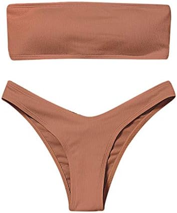 Conjunto de biquíni Hot6Sl Bandeau, conjuntos de biquíni sem alças para mulheres, maiô de banho sexy