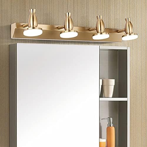 Lâmpadas de espelho de banho Ataay, luzes dianteiras do espelho LED, hardware simples do hardware pós-moderno maquiagem de lâmpada ajustável 4 cabeças leves/brancas luz