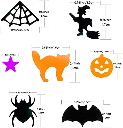 Saktopdeco 3600 PCs Halloween Confetti Plástico Plástico Little Star Bat Bat Spider Witch Witch Tea