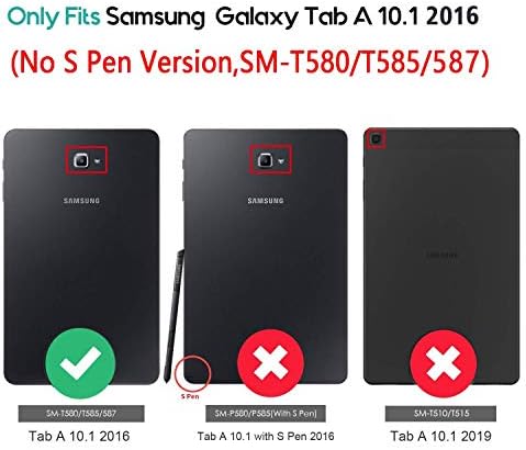 Tampa do teclado sem fio para Samsung T580/T585, caixa do teclado Bluetooth para Galaxy Tab A 10.1, caixa de couro com teclado destacável para o Samsung Galaxy Tab A 10.1 [SM-T580/SM-T585]