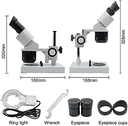 Miss Z 10X-20X-30X-40X Microscópio estéreo binocular Microscópio Industrial iluminado com ocular para reparo de relógio PCB Inspeção