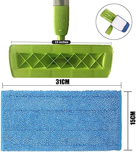 Microfibras laváveis ​​reutilizáveis ​​absorvendo almofadas compatíveis com swiffer wetJet - 12 polegadas laváveis ​​Microfiber Mop Pad Reabilts Pads compatíveis com spray Cabeças de esfregão de jato úmido para limpeza do piso