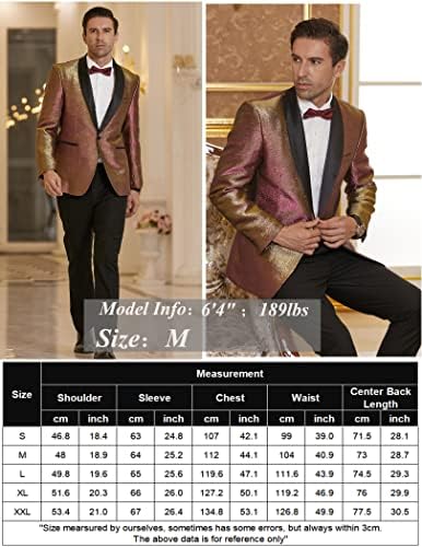 Coofandy Menom Fashion Sone Jacket Blazer One Button Luxury Weddings Party Party Prom Tuxedo