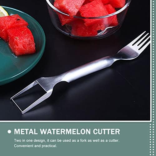 Cortador de mortadores de melancia de homoyoyoyoyo, 2-em 1 Forker de melancia do garfo 2023 Novo Summer Watermelon