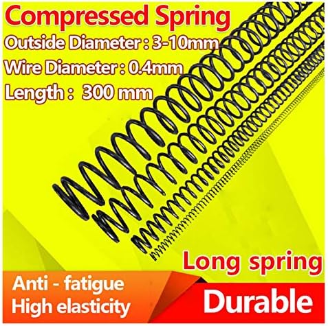 As molas de compressão são adequadas para a maioria dos reparos i longa pressão de release primavera compressão de compressão de mola de renda de mola diâmetro 0,4 mm, diâmetro externo 3-10 mm, comprimento 300mm