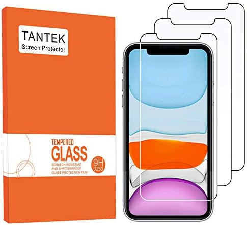Protetor de tela Tantek para iPhone XR e iPhone 11,6,1 polegadas, filme de vidro temperado, Ultra Clear, 3-Pack