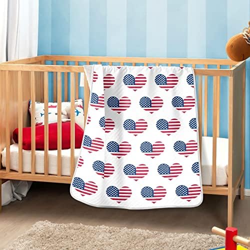 Independence Day of America Flag Baby Cobertors Para meninos Super macio, Cobertores de criança