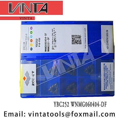 FINCOS 10PCS/LOTE YBM251 YBC251 YBC252 YBC152 WNMG060404-DF CNC CARBIDO TurnS inserções de ferramentas