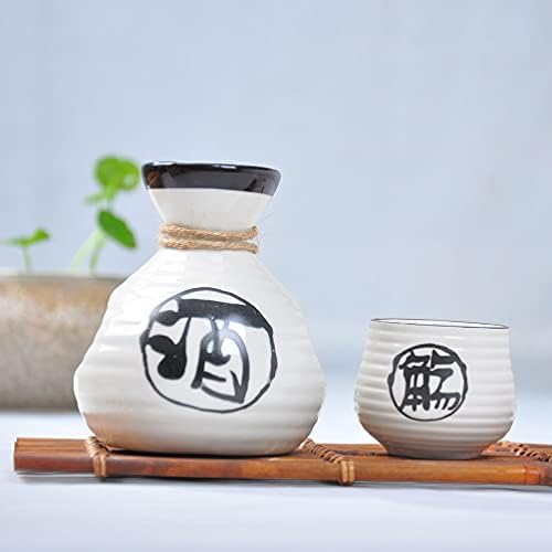 Conjunto de chá de chá de cerâmica Milisten Conjunto de saquê japonês: Botão de saquê de porcelana