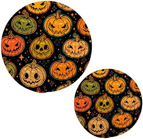 Xigua Halloween Trivets Conjunto de 2 suportes de maconha de decoração de cozinha Conjunto de titulares de panela