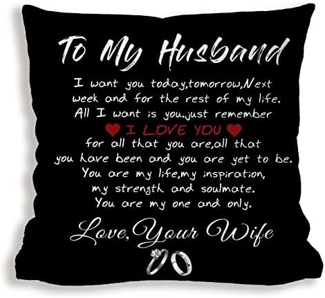 Topxmai para o meu marido Presentes Amante Jogue travesseiro de travesseiro aniversário Valentim Presentes