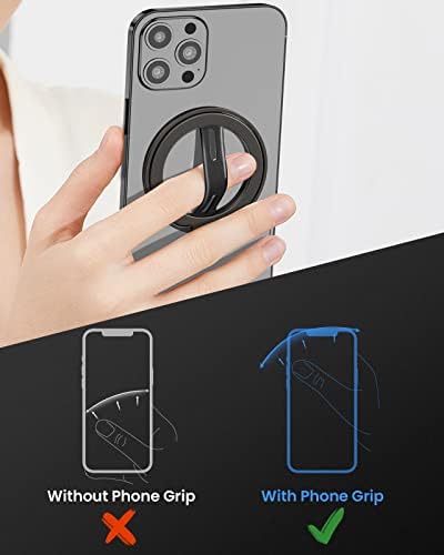 CIENCIMY Magnetic confortável Anel de dedo do dedo Planejando, suporte de telefone ajustável Stand compatível com MagSafe para iPhone 13/12 pro/pro max/mini