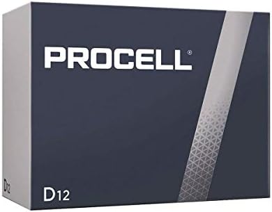 Duracell PC1300 1.5V D12 Procell Alcaline -Manganese Dióxido Bateria, 12 contagem - A embalagem pode variar