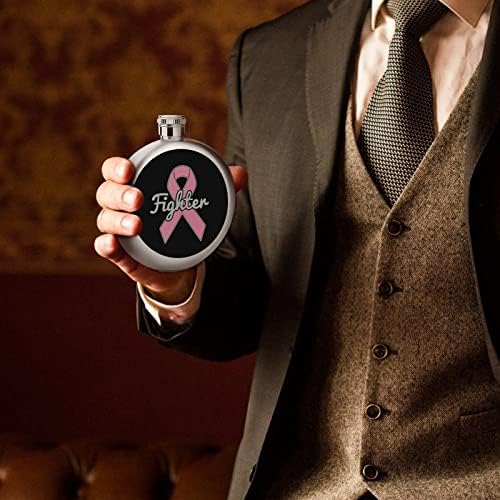 Câncer de mama Fita rosa Premium premium 5 oz de quadril bebidas alcoólicos de aço inoxidável de bolso portátil garrafas de vinho para bebidas presentes de casamento
