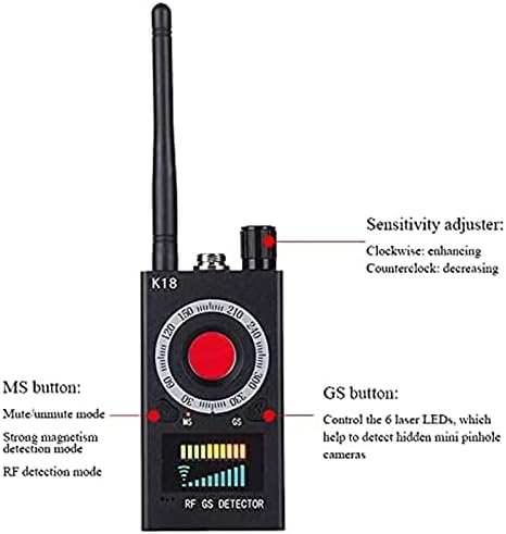 Scanner de sinal de RF, 3 em 1 alta sensibilidade Detectores de câmera ocultos Detectores de bug Detector GPS Detector RF Signal Finder for Conference Hotel Banheiro