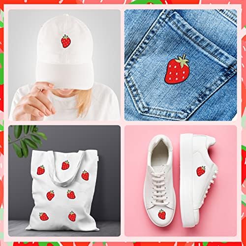 30pcs Strawberry Apliques Patches Bordados Diy Costura em Ferro Em Fruta Jeans Cute Patche Para Roupas Infantis,