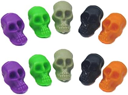 Galpada Halloween Miniaturas Miniaturas de Halloween 50pcs Mini Cabeças de crânio Halloween Esqueleto de Esqueleto