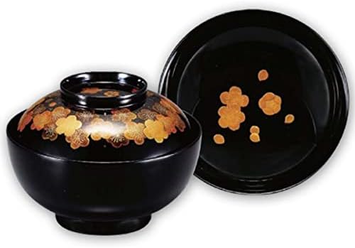 J-Kitchens Wooden Lacquerware Belk Bowl, fabricado no Japão, diâmetro 5,4 x 3,9 polegadas