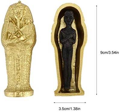 Caixa do sarcófago egípcio Hemotão King Tutankhamun Faraó Sarcófago Coffin com Mummy Figure Set Tombstone
