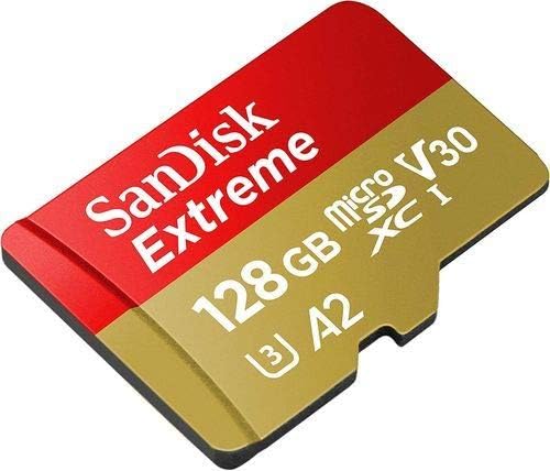 Sandisk Extreme A2 128GB Micro SD Card de memória para GoPro Hero 10 Pacote Black Action Cam Hero10 SDXC com 1 tudo, menos Stromboli MicroSD Card Reader