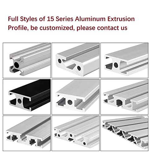 Mssoomm 1 pacote 1570 Comprimento do perfil de extrusão de alumínio 68,5 polegadas / 1740 mm Prata, 15 x 70mm 15 Série T Tipo t-slot t-slot European Standard Extrusions Perfis Linear Linear Guide Frame para CNC