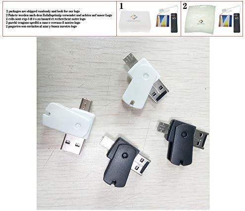 OTG Micro USB para USB 2.0 Micro SD TF Card Reader Adapter para smartphone para smartphone Android, preto