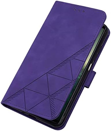 Caso dos Gllds para Sony Xperia 1 IV, Vintage Carteira Caso Caso Titular Kickstand embutido pulso magnético Strap Flip Folio Leather Case de choque TPU INNER CHELL, Purple