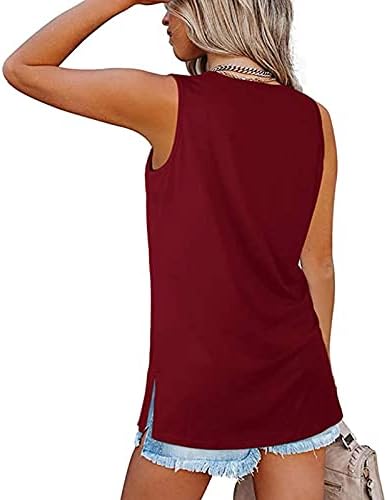 NYYBW T-shirt sem mangas de verão feminino V de pescoço sólido camisetas de cor sólidas tampas laterais blusas