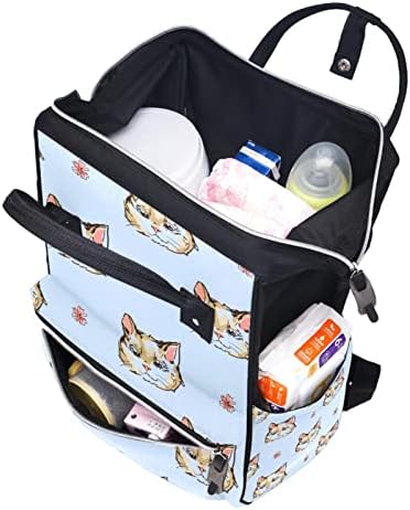 Mochila VBFOFBV Backpack de Bolsa, Bolsas de Mudança de Nappy Multifunction Pack, unissex e elegante, Flor de gato de pintura de animais