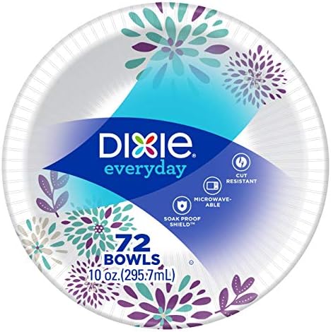 Dixie Exeryday Heavy Duty Paper Bowls, 72 contagem, 10 onças