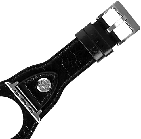 VIIVY VIYIV Designer Luxo Band Band Compatível com Apple Watch Band 45mm 44mm 42mm para homens, bracelete de couro de grão superior Bandas clássicas de mangueira vintage para iwatch SE Apple Series/7/6/5/4/4/3/2/2/1