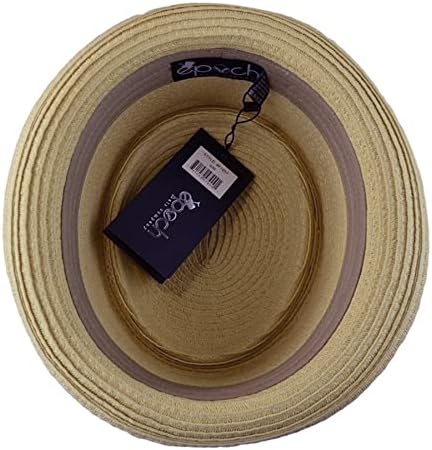 Fanche de palha de palha de verão masculino Derby Fedora Upturn Brim Hat