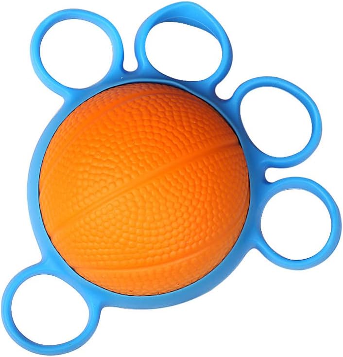2 bolas+2 tampas de dedos - bola de esponja para treinamento de garra de dedos, treinamento de cinco