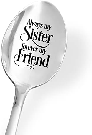 Sempre minha irmã para sempre, minha amiga, irmã colher gravada por colher de café engraçada, presente de irmã