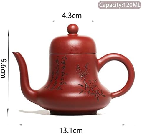 Bule 120 ml de argila roxa mestre mestre de chá esculpido à mão Ore Ore Made Dahongpao Kettle Zisha Tea Conjunto