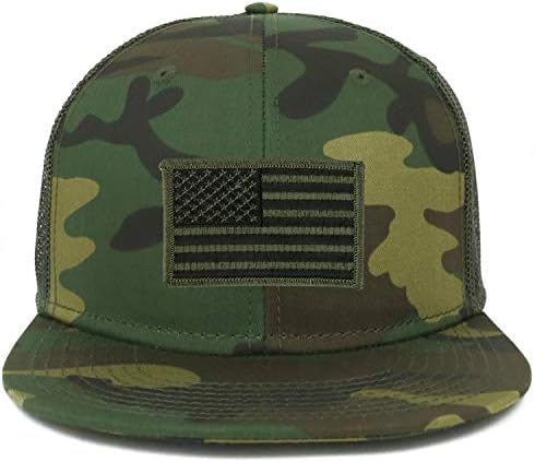 Armycrew Oversize XXL Olive USA Bandle Patch Camouflage Flatbill Mesh Snapback Cap