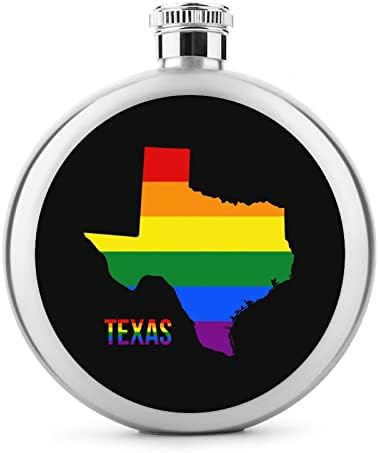 Mapa do estado do Texas na bandeira do arco-íris LGBT FNOTO DE LICOR BOURA