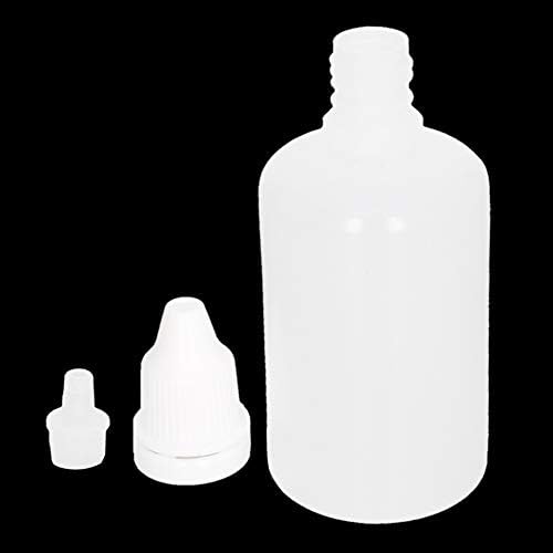 Heyiarbeit 20pcs plástico branco translúcido garrafa de gotas de 50 ml garrafas de gota de boca pequena