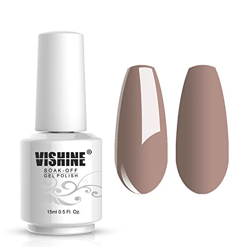 Vishine Soak-Off UV LED Gel Polish Nail Art Manicure Lacquer Dark Salmon Color 006